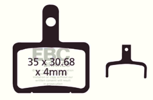 Klocki EBC Shimano Deore/Tektro metaliczne, gold