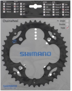 Tarcza Shimano FC-M410 Alivio - 42T, czarna